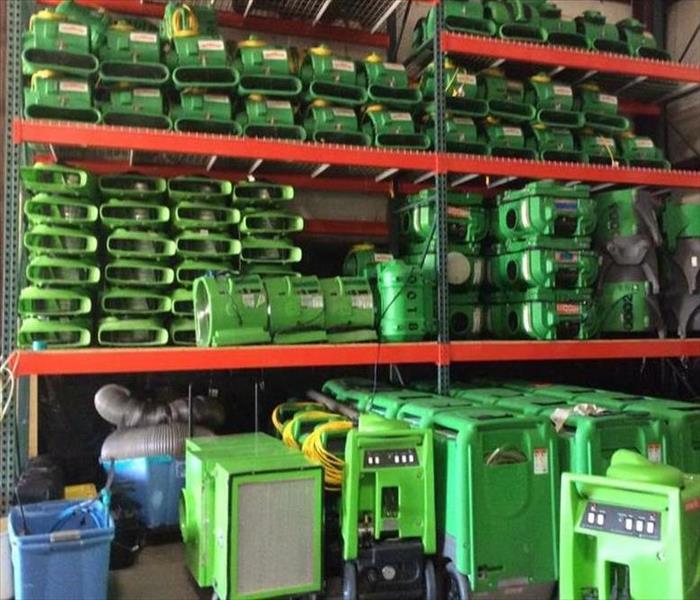 Drying equipment in warehouse.