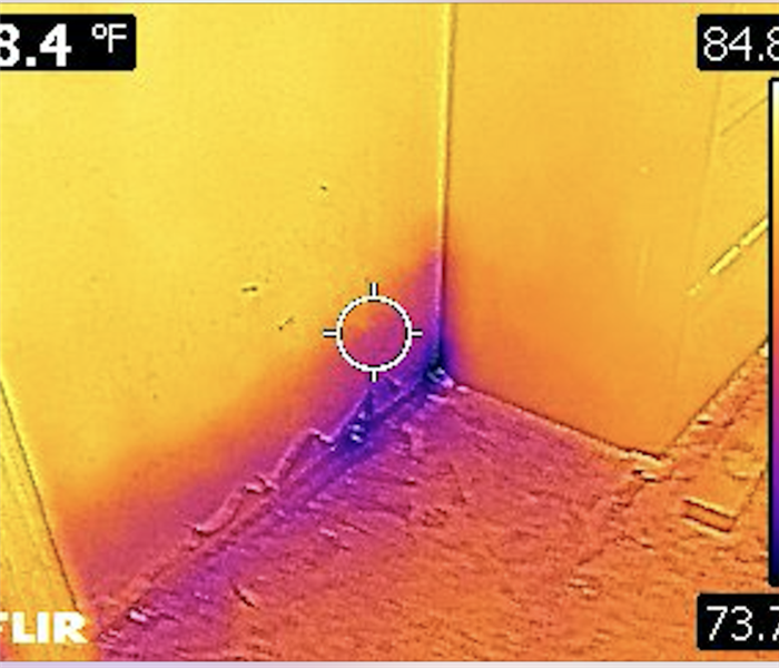 Infrared camera to locate moisture