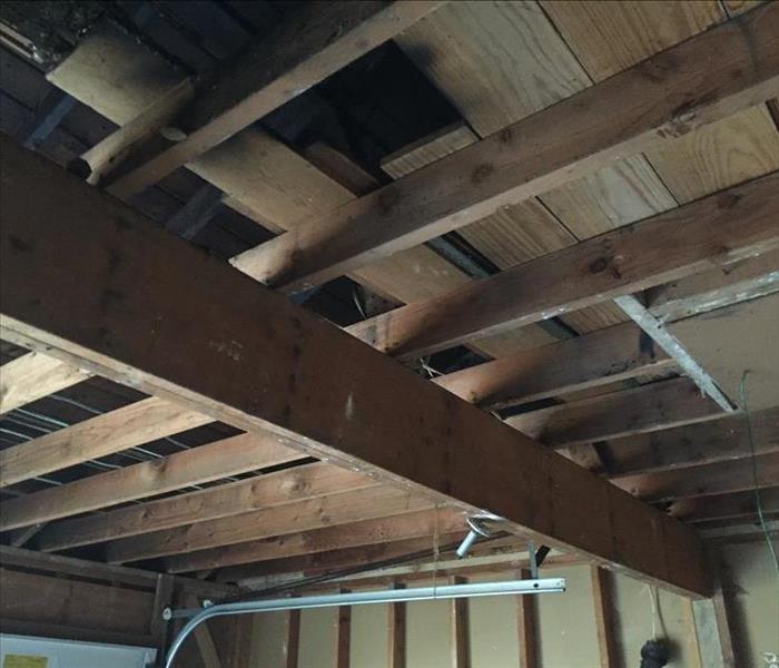 Restored beams in ceiling.